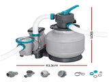 Bestway Pool Pump Sand Filter 2200GPH 8327L/H Pools Flowclear Filters BW-SAND-2000-58499