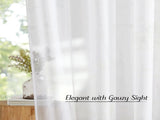 2 Pack White Sheer Curtains, Lightweight Grommet Window Drapes with Light Filtering for Bedroom and V1189-LC-AMZ-00225