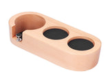 3Hole Coffee Portafilter Holder Wooden Tamper Stand Coffee Tamping Station with NonSlip Mat V1294-YM0901-3118210215711