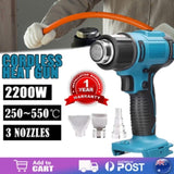 2200W Cordless Heat Gun Hot Air Gun Temperature 300~580 Degree Celsius For Makita 18V Battery V201-HOT0036BU8AU