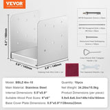 152.4x152.4 Post Base, 10Pcs Stainless Steel Post Anchor Bracket, V952-BBLZDZ6X6INCJSW8JV0