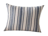 Boho Style Striped Pillow, 18" Woven Yarn Dyed Fringe Tassel Cushion with Hidden Zipper, Soft V1192-AZ-W-26335