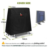 Ping Pong Table Cover, Outdoor Waterproof Ping Pong Table Cover, Table Tennis Cover Accessories Fits V1192-AZ-W-15455