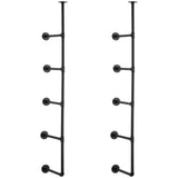 VEVOR Industrial Pipe Shelf 5 Tier 2PCS 11.8in W Wall-Mount Planks NOT Included V952-JSGZWJYGWMBHDL9HWV0