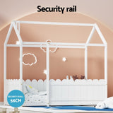 Artiss Bed Frame Wooden Kids House Single Frame White KORI WBED-KORI-S-WH-AB