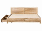 Artiss Double Bed Frame with 2 Drawers Bedroom Furniture WBED-F-OATMEAL-D-NA-DRAW