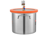 5 Gallon Vacuum Upgraded Tempered Glass Lid Vacuum Degassing 304 Stainless Steel V952-JSZKTJS5GALLH3CGUV0