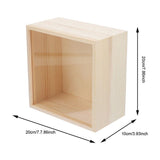 2Pcs Wooden Storage Container with Transparent Acrylic Lid Sliding Cover for Small Items V1369-AZ3-W-18325