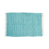 Large Chindi Cotton Handmade Floor Mat with Tassels 90 x 150 cm Aqua V442-BZO-FLOORR-LARGECHINDI-AQUA-RE