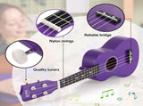 Alpha 21 Inch Ukulele Soprano Beginner Acoustic Small Guitar Kids Strings Purple UKULE-D-21-PURPLE