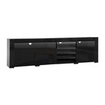 Artiss Entertainment Unit TV Cabinet LED 180cm Black Bobi FURNI-O-LED-TV180-BK-AB