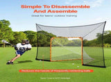 Hockey and Lacrosse Goal Backstop, 12x9 ft Lacrosse Net with Extended Coverage, Quick Easy Setup V952-ZQGQQMTJK1291LY4QV0