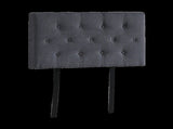 Linen Fabric Single Bed Deluxe Headboard Bedhead - Grey V63-821493