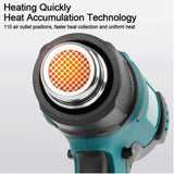 2000W Electric Hot Air Heat Gun with Nozzles Cordless Handheld For Makita 18V AU V201-HOT0036BU8AU2