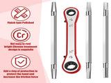 4 Pcs Metal Seat Removal Set Including 3 Removal Tools and a 3/8 Inch and 7/16 Inch Ratchet Shower V1192-AZ-W-11969