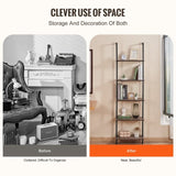 VEVOR Industrial Square Pipe Shelf 5 Tier 48x30x178cm Wall-Mount for Bedroom V952-JSGZWJFGHMBHGMXTKV0