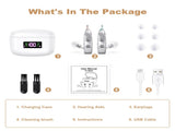 Rechargeable Behind-the-Ear Hearing Aids with Charging Case & LCD Display Compact Sound Amplifier V1107-CS-BCYS802
