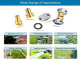 Garden Hose Repair Kit Aluminum Male Female Connectors with Zinc Clamps for 3/4 Inch and 5/8 Inch V1189-LC-LY-00170