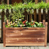 Large Raised Garden Bed Wooden Planter 90x30x33cm V178-66982