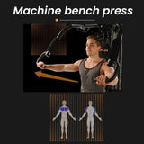 PROFLEX Multi Home Gym Station Bench Press Preacher Cable Machine Back Equipment V219-FTNMFGPRFAM85