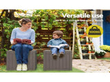 Gardeon Outdoor Storage Box 118L Container Lockable Garden Toy Tool Shed Grey OSB-C-118L-GR
