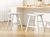 Artiss Bar Stools Kitchen Counter Stools Wooden Chairs White x2 BA-G-7031-WHX2