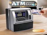 Black Digital ATM Savings Bank for Kids - Electronic Piggy Bank with PIN & Card for Real Money V888-ELOSUNG34887