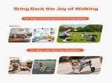 Dog Wheelchair for Back Legs, Adjustable 2 Wheels Pet Wheelchair, Lightweight Dog Cart with V952-CWLYLLSZHMLLG0BX1001V0