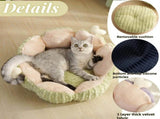 Cactus Cat Beds for Indoor Cute Cactus Fluffy Puppy Bed Squishmall Pet Bed with Removable & Washable V1107-135-87332-PUR-60CM
