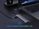 UGREEN TypeC 5 in 1 Adaptor - HDMI USB 3.0*3 TypeC PD Power Converter V28-ACBUGN50209