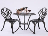2 Seater Dominique Cast Aluminium Bistro Set V231-CAS-001 BRONZE
