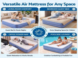 Weisshorn Queen Air Mattress with Rechargeable Cordless Pump 41cm AMAT-PLO02-41-Q-WHBL