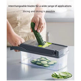 Vegetable Chopper, Pro Onion Chopper, Multifunctional 16 in 1 Food Chopper, Kitchen Vegetable Slicer V1192-AZ-W-31093