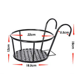 Iron Hanging Flowerpot Portable Flower Pots Metal Garden Flowers Bucket V1294-YM0717-10103124