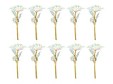 10PCS Artificial Flowers Glitter Gold Foil Plastic Simulation Rose Flower for Wedding Holiday Gift V1294-YM0901-3115230153411
