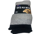 6 Pairs MERINO WOOL SOCKS Mens Heavy Duty Premium Thick Work Socks Cushion in Grey V563-6AUSOCKS-GRY-11-14