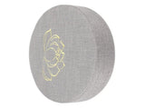Embroidery Linen Cushion Thickened Round Straw Yoga Mat Home Balcony Seating CushionGray 1 V1294-YM0901-3111200222112