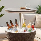 Taupe Ice Bucket Table V264-OTF-537PP-LGR-NA-1