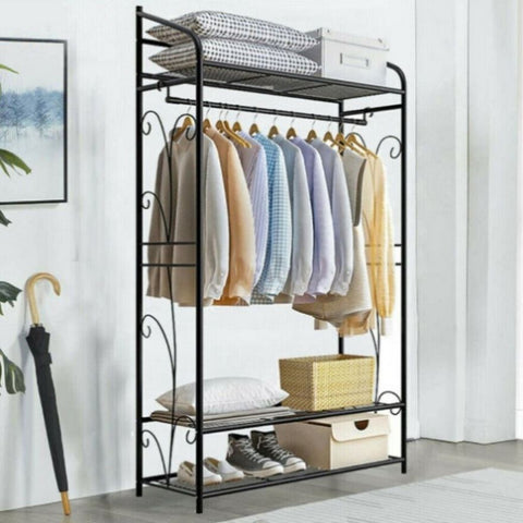 Extra Large Iron Clothes Rack Garment Hanging Stand V178-66755