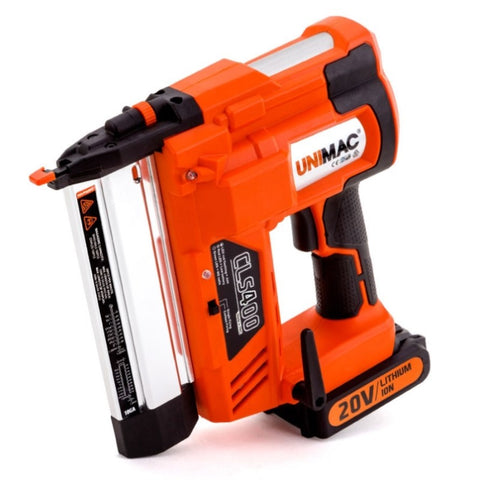 UNIMAC CLS400 15-50mm 16ga Brad Finishing Nail Gun, Cordless 20V Lithium Nailer V219-NALCLSUMCA4C0