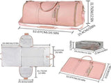 Travel Bag, 2-In-1 Hanging Travel Bag, Foldable With Shoe Compartment Waterproof Garment Bag, Large V1369-AZ3-W-01654
