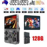 Gray Portable Retro Handheld Game Console 128GB 10000 Games Retro Handheld Games V201-R36S0128GY8AU