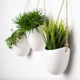 3-Pack White Ceramic Wall Pots V1188-ONE60-02195-1
