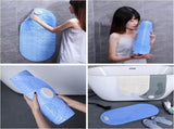Foot Scrubber Shower Mat with Pumice Feet Scrub Stone, 32"X16" Oval Bathtub Mat with Antislip V1370-AZ4-06875