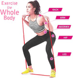Resistance Band - 4-Pack - With Handle & Door Buckle - Storage Bag - Fitness Bands - Pull-Ups V1259-DP01-BO-12