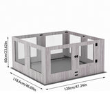 Dog Whelping Box 8 Panels Puppy Pen with Pad V178-66780