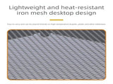 Portable Folding Camping Table 60x40cm - Adjustable Height Heat Resistant Mesh Top - Lightweight V888-ELOSUNG41025