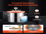 11.36 L Vacuum Chamber with Pump, 3.5 CFM 99 L/min, Single Stage Vacuum Pump, Stainless Steel V952-ZKBYZKTTZDJ1C7IAJ001V3