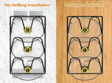 2-Pack Pot Lid Holders for Kitchen Cabinet - Wall-Mounted or Door-Mounted Organizer Rack V1370-AZ4-11641