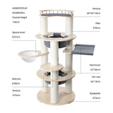 HONEYPOTCAT Harmony Wood Cat Tower - 168cm V390-DE220052PRO